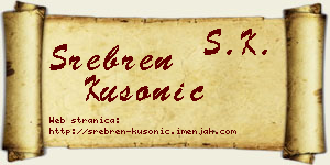 Srebren Kusonić vizit kartica